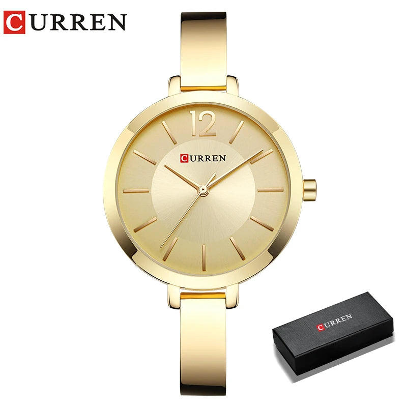 Relógio Feminino CURREN Fashion Dourado
