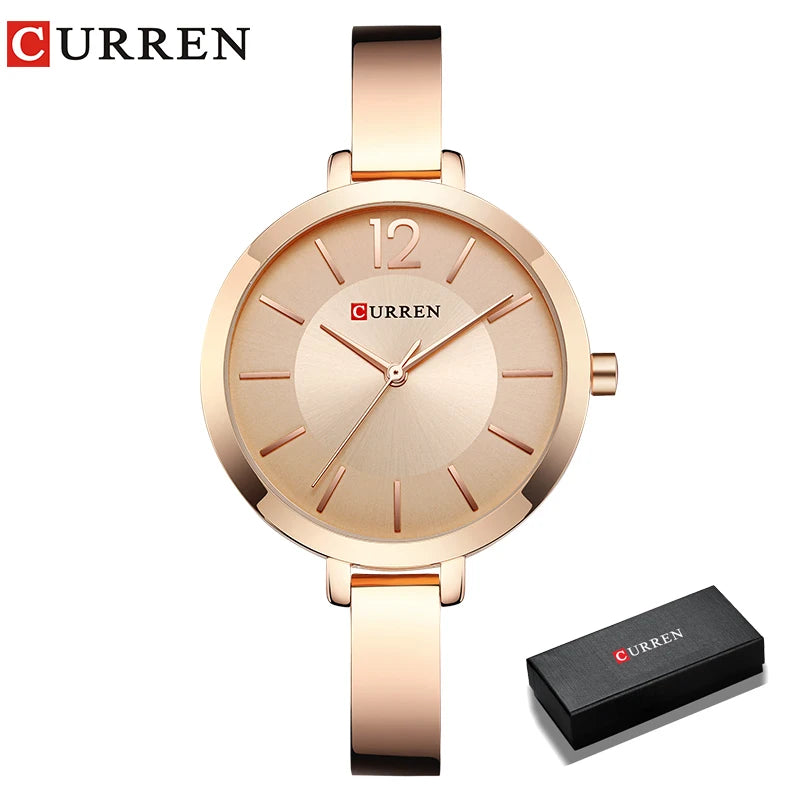 Relógio Feminino CURREN Fashion Dourado