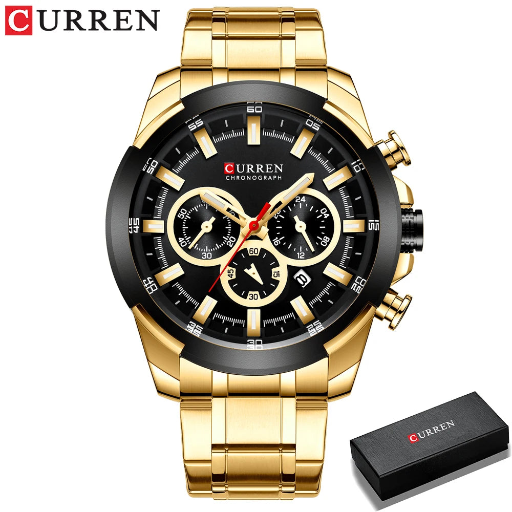 Relógio Masculino CURREN Cronógrafo 48mm