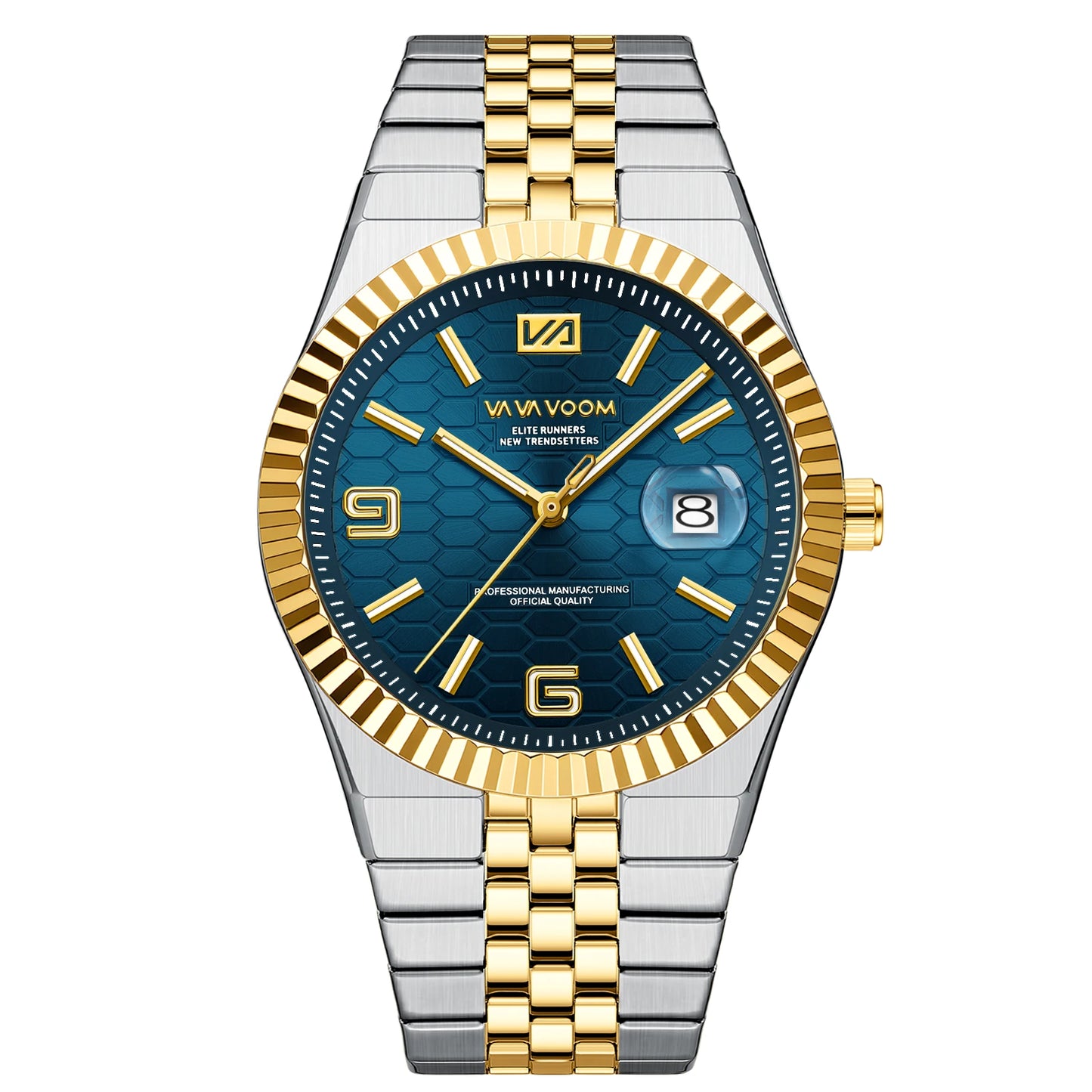 Dourado Relógio Masculino 2025 -💧 Calendário gota d'água