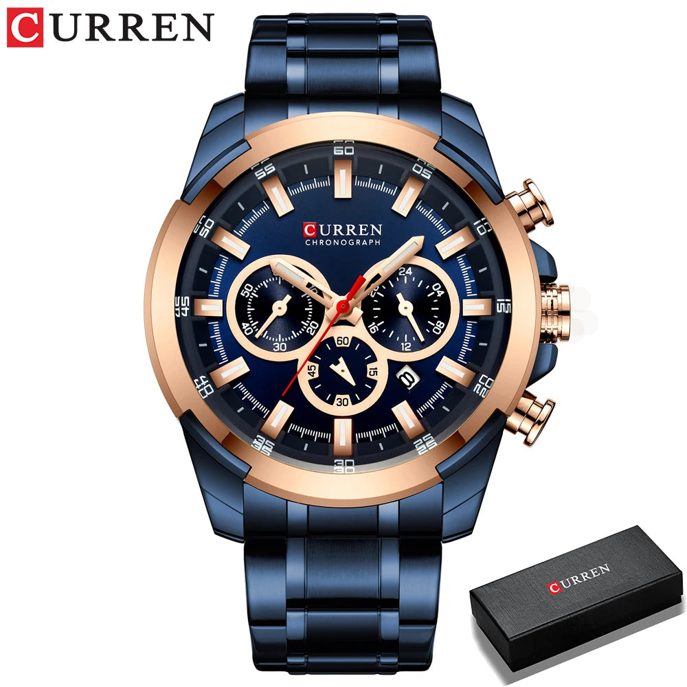 Relógio Masculino CURREN Cronógrafo 48mm