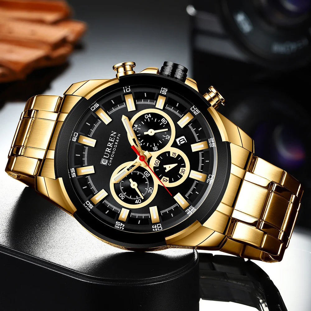 Relógio Masculino CURREN Cronógrafo 48mm