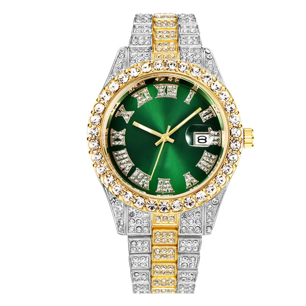💎 Relógio Masculino Fashion com Diamantes-Qualidade MEDIA