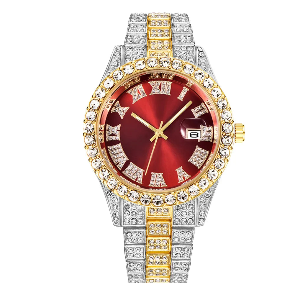 💎 Relógio Masculino Fashion com Diamantes-Qualidade MEDIA