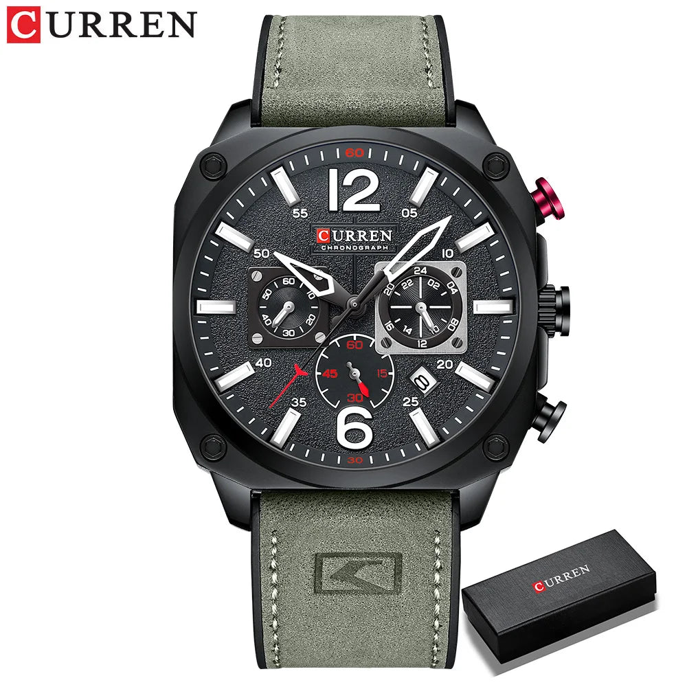 Relógio Masculino CURREN Marrom Luxuoso