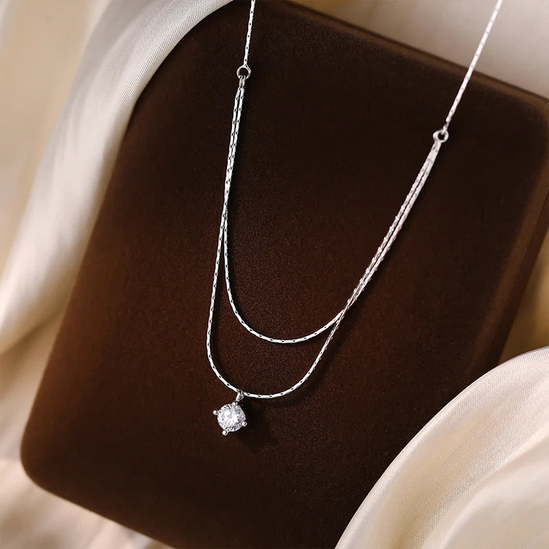 Colar de Prata 925 com Zircônia