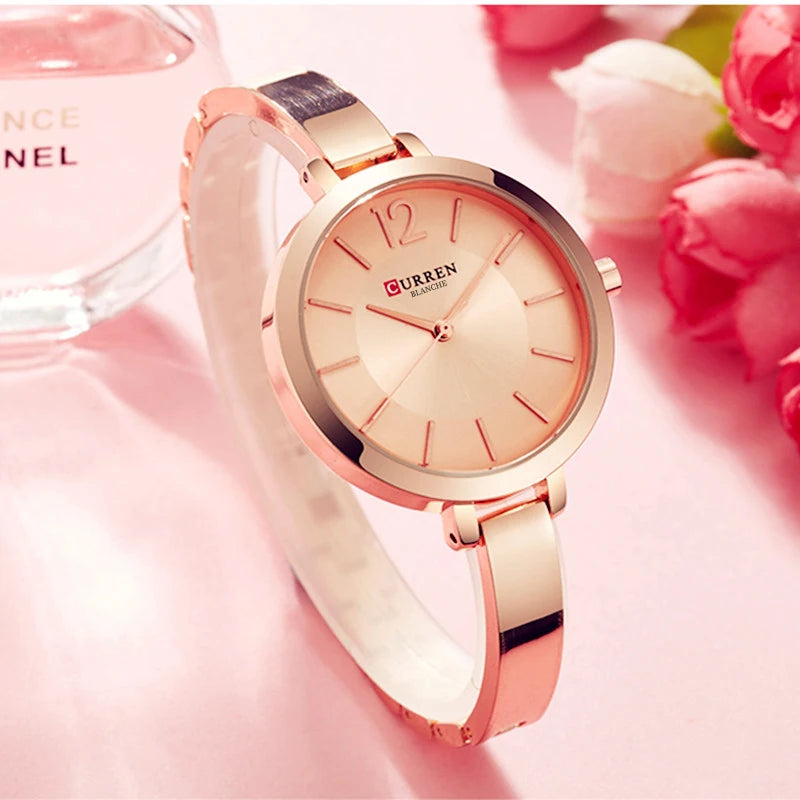 Relógio Feminino CURREN Fashion Dourado