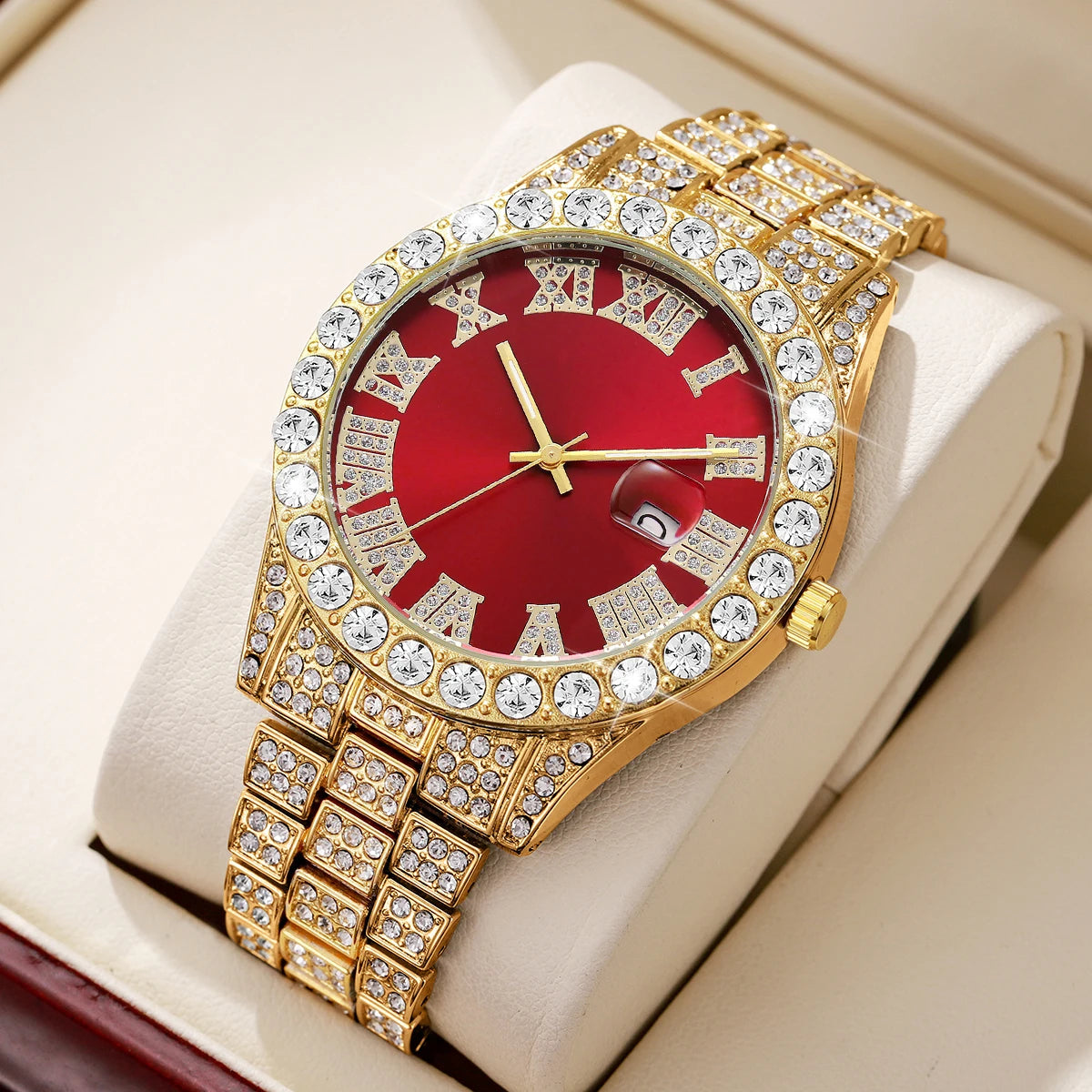 💎 Relógio Masculino Fashion com Diamantes-Qualidade MEDIA