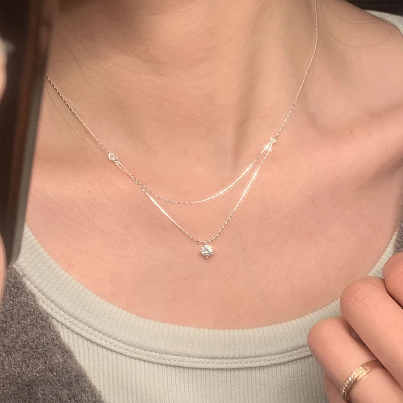 Colar de Prata 925 com Zircônia
