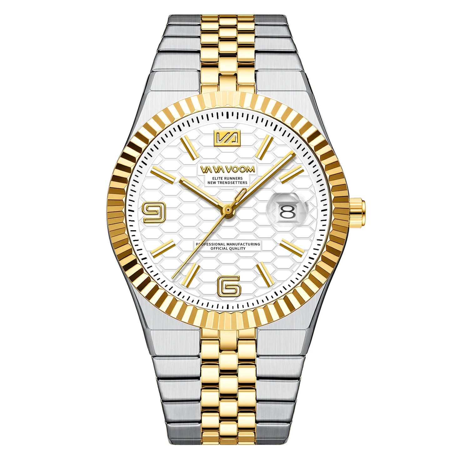 Dourado Relógio Masculino 2025 -💧 Calendário gota d'água