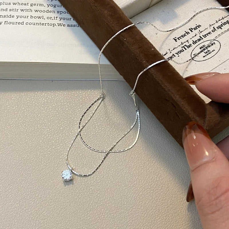 Colar de Prata 925 com Zircônia