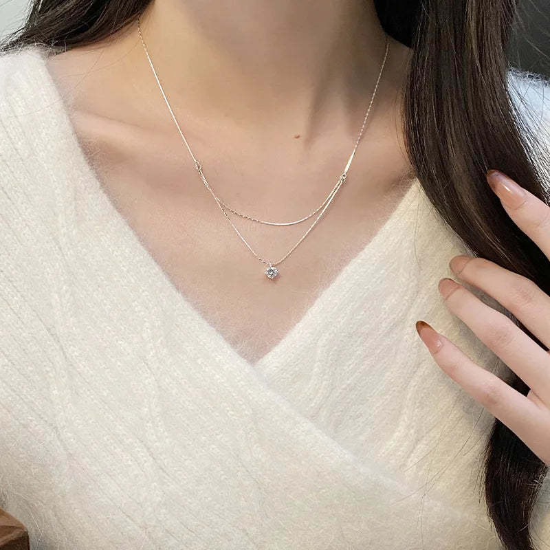 Colar de Prata 925 com Zircônia