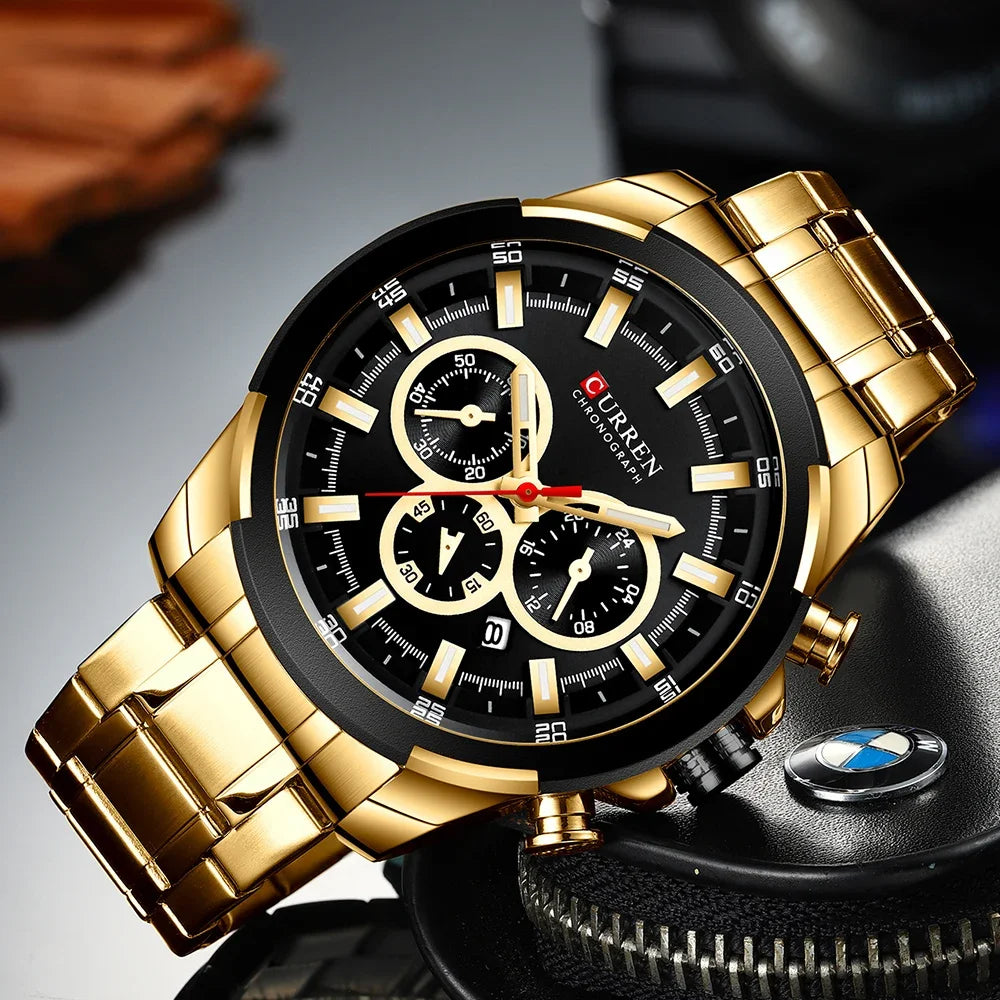 Relógio Masculino CURREN Cronógrafo 48mm