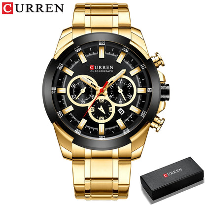 Relógio Masculino CURREN Cronógrafo 48mm