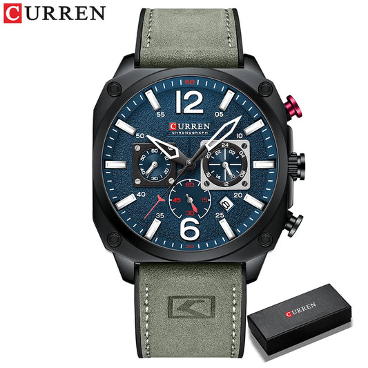 Relógio Masculino CURREN Marrom Luxuoso
