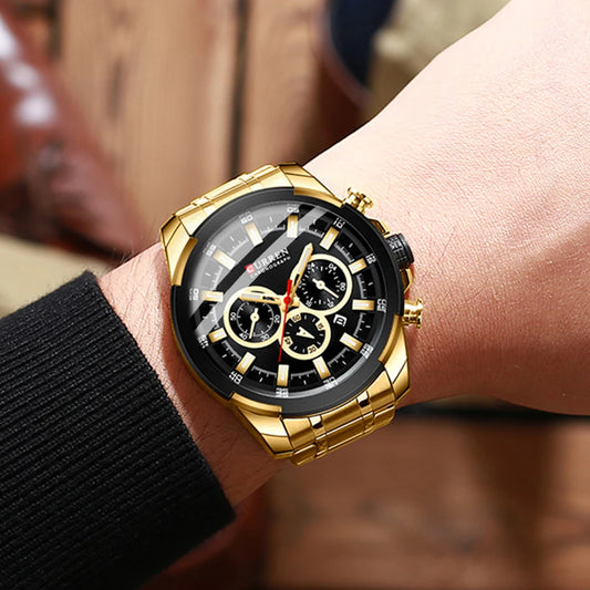 Relógio Masculino CURREN Cronógrafo 48mm