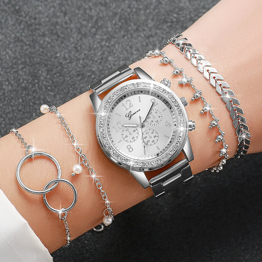 💎 Conjunto de 5 Relógios Femininos Fashion