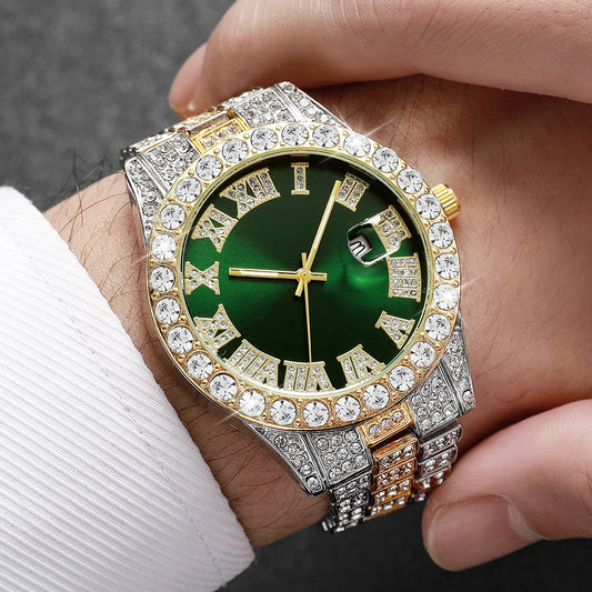 💎 Relógio Masculino Fashion com Diamantes-Qualidade MEDIA