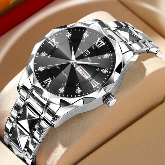 Relógio Masculino com Diamantes - luxo