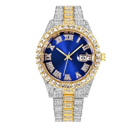 💎 Relógio Masculino Fashion com Diamantes-Qualidade MEDIA