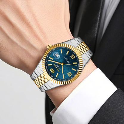 Dourado Relógio Masculino 2025 -💧 Calendário gota d'água