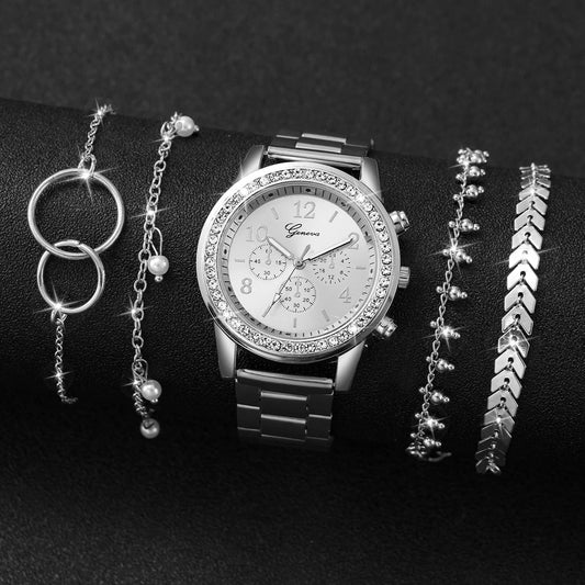 💎 Conjunto de 5 Relógios Femininos Fashion