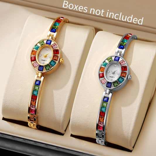 💎Conjunto de 2 Relógios Femininos Luxuosos Qualidade Media