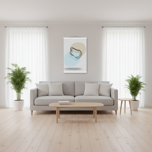 Sala moderna com o seu póster suporte magnético