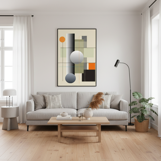 Sala moderna completa - formato quadrado